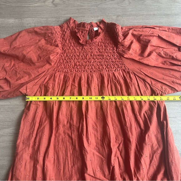 EUC Love The Label Lillian puff-sleeved mini dress - size medium - rusted red - Picture 3 of 8